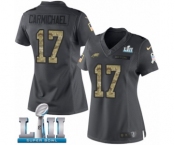 Women's Nike Philadelphia Eagles #17 Harold Carmichael Limited Black 2016 Salute to Service Super Bowl LII NFL Jersey