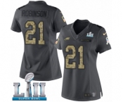 Women's Nike Philadelphia Eagles #21 Patrick Robinson Limited Black 2016 Salute to Service Super Bowl LII NFL Jersey