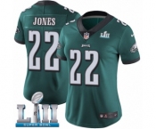 Women's Nike Philadelphia Eagles #22 Sidney Jones Midnight Green Team Color Vapor Untouchable Limited Player Super Bowl LII NFL Jersey