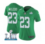 Women's Nike Philadelphia Eagles #23 Rodney McLeod Limited Green Rush Vapor Untouchable Super Bowl LII NFL Jersey