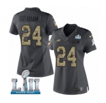 Women's Nike Philadelphia Eagles #24 Corey Graham Limited Black 2016 Salute to Service Super Bowl LII NFL Jersey