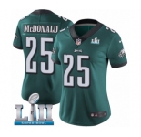 Women's Nike Philadelphia Eagles #25 Tommy McDonald Midnight Green Team Color Vapor Untouchable Limited Player Super Bowl LII NFL Jersey