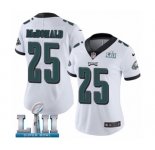 Women's Nike Philadelphia Eagles #25 Tommy McDonald White Vapor Untouchable Limited Player Super Bowl LII NFL Jersey