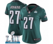 Women's Nike Philadelphia Eagles #27 Malcolm Jenkins Midnight Green Team Color Vapor Untouchable Limited Player Super Bowl LII NFL Jersey