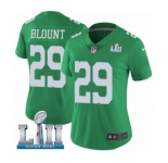 Women's Nike Philadelphia Eagles #29 LeGarrette Blount Limited Green Rush Vapor Untouchable Super Bowl LII NFL Jersey
