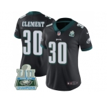Womens Nike Philadelphia Eagles #30 Corey Clement Black Alternate Super Bowl LII Champions Stitched NFL Vapor Untouchable Limited Jersey