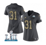 Women's Nike Philadelphia Eagles #31 Wilbert Montgomery Limited Black 2016 Salute to Service Super Bowl LII NFL Jersey