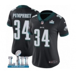 Women's Nike Philadelphia Eagles #34 Donnel Pumphrey Black Alternate Vapor Untouchable Limited Player Super Bowl LII NFL Jersey
