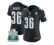 Womens Nike Philadelphia Eagles #36 Jay Ajayi Black Alternate Super Bowl LII Champions Stitched NFL Vapor Untouchable Limited Jersey