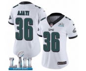 Women's Nike Philadelphia Eagles #36 Jay Ajayi White Vapor Untouchable Limited Player Super Bowl LII NFL Jersey