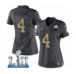 Women's Nike Philadelphia Eagles #4 Jake Elliott Limited Black 2016 Salute to Service Super Bowl LII NFL Jersey