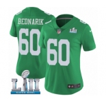 Women's Nike Philadelphia Eagles #60 Chuck Bednarik Limited Green Rush Vapor Untouchable Super Bowl LII NFL Jersey
