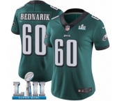 Women's Nike Philadelphia Eagles #60 Chuck Bednarik Midnight Green Team Color Vapor Untouchable Limited Player Super Bowl LII NFL Jersey