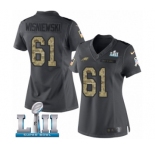 Women's Nike Philadelphia Eagles #61 Stefen Wisniewski Limited Black 2016 Salute to Service Super Bowl LII NFL Jersey