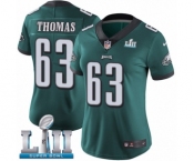 Women's Nike Philadelphia Eagles #63 Dallas Thomas Midnight Green Team Color Vapor Untouchable Limited Player Super Bowl LII NFL Jersey