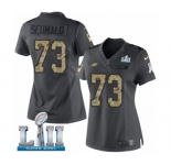 Women's Nike Philadelphia Eagles #73 Isaac Seumalo Limited Black 2016 Salute to Service Super Bowl LII NFL Jersey
