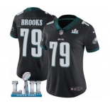 Women's Nike Philadelphia Eagles #79 Brandon Brooks Black Alternate Vapor Untouchable Limited Player Super Bowl LII NFL Jersey