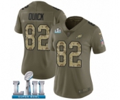 Women's Nike Philadelphia Eagles #82 Mike Quick Limited Olive Camo 2017 Salute to Service Super Bowl LII NFL Jersey