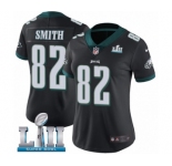Women's Nike Philadelphia Eagles #82 Torrey Smith Black Alternate Vapor Untouchable Limited Player Super Bowl LII NFL Jerse