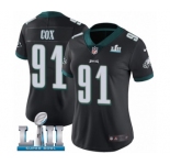 Women's Nike Philadelphia Eagles #91 Fletcher Cox Black Alternate Vapor Untouchable Limited Player Super Bowl LII NFL Jersey