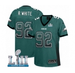 Women's Nike Philadelphia Eagles #92 Reggie White Elite Midnight Green Drift Fashion Super Bowl LII NFL Jersey