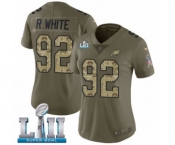 Women's Nike Philadelphia Eagles #92 Reggie White Limited Olive Camo 2017 Salute to Service Super Bowl LII NFL Jersey