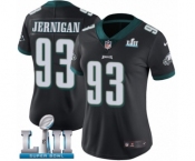 Women's Nike Philadelphia Eagles #93 Timmy Jernigan Black Alternate Vapor Untouchable Limited Player Super Bowl LII NFL Jersey