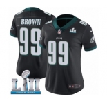 Women's Nike Philadelphia Eagles #99 Jerome Brown Black Alternate Vapor Untouchable Limited Player Super Bowl LII NFL Jersey