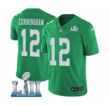Youth Nike Philadelphia Eagles #12 Randall Cunningham Limited Green Rush Vapor Untouchable Super Bowl LII NFL Jersey