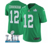Youth Nike Philadelphia Eagles #12 Randall Cunningham Limited Green Rush Vapor Untouchable Super Bowl LII NFL Jersey
