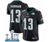 Youth Nike Philadelphia Eagles #13 Nelson Agholor Black Alternate Vapor Untouchable Limited Player Super Bowl LII NFL Jersey