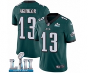 Youth Nike Philadelphia Eagles #13 Nelson Agholor Midnight Green Team Color Vapor Untouchable Limited Player Super Bowl LII NFL Jersey