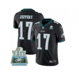Youth Nike Philadelphia Eagles #17 Alshon Jeffery Black Alternate Super Bowl LII Champions Stitched NFL Vapor Untouchable Limited Jersey