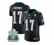 Youth Nike Philadelphia Eagles #17 Alshon Jeffery Black Alternate Super Bowl LII Champions Stitched NFL Vapor Untouchable Limited Jersey