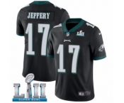 Youth Nike Philadelphia Eagles #17 Alshon Jeffery Black Alternate Vapor Untouchable Limited Player Super Bowl LII NFL Jerse