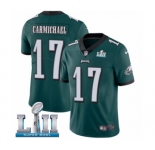 Youth Nike Philadelphia Eagles #17 Harold Carmichael Midnight Green Team Color Vapor Untouchable Limited Player Super Bowl LII NFL Jersey