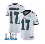 Youth Nike Philadelphia Eagles #17 Harold Carmichael White Vapor Untouchable Limited Player Super Bowl LII NFL Jersey