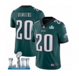 Youth Nike Philadelphia Eagles #20 Brian Dawkins Midnight Green Team Color Vapor Untouchable Limited Player Super Bowl LII NFL Jersey