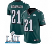 Youth Nike Philadelphia Eagles #21 Patrick Robinson Midnight Green Team Color Vapor Untouchable Limited Player Super Bowl LII NFL Jersey