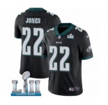Youth Nike Philadelphia Eagles #22 Sidney Jones Black Alternate Vapor Untouchable Limited Player Super Bowl LII NFL Jersey