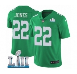 Youth Nike Philadelphia Eagles #22 Sidney Jones Limited Green Rush Vapor Untouchable Super Bowl LII NFL Jersey