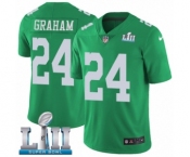 Youth Nike Philadelphia Eagles #24 Corey Graham Limited Green Rush Vapor Untouchable Super Bowl LII NFL Jersey