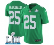 Youth Nike Philadelphia Eagles #25 Tommy McDonald Limited Green Rush Vapor Untouchable Super Bowl LII NFL Jersey