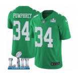 Youth Nike Philadelphia Eagles #34 Donnel Pumphrey Limited Green Rush Vapor Untouchable Super Bowl LII NFL Jersey