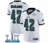 Youth Nike Philadelphia Eagles #42 Chris Maragos White Vapor Untouchable Limited Player Super Bowl LII NFL Jersey