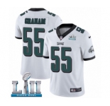 Youth Nike Philadelphia Eagles #55 Brandon Graham White Vapor Untouchable Limited Player Super Bowl LII NFL Jersey