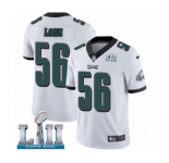 Youth Nike Philadelphia Eagles #56 Chris Long White Vapor Untouchable Limited Player Super Bowl LII NFL Jersey