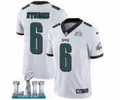 Youth Nike Philadelphia Eagles #6 Caleb Sturgis White Vapor Untouchable Limited Player Super Bowl LII NFL Jersey