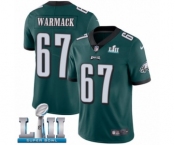 Youth Nike Philadelphia Eagles #67 Chance Warmack Midnight Green Team Color Vapor Untouchable Limited Player Super Bowl LII NFL Jersey