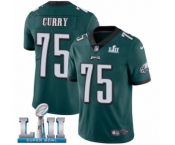 Youth Nike Philadelphia Eagles #75 Vinny Curry Midnight Green Team Color Vapor Untouchable Limited Player Super Bowl LII NFL Jersey
